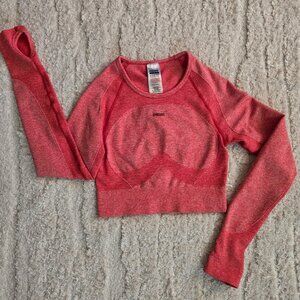 Gymshark Tops Gymshark Marl Red Flex Crop Top Size M